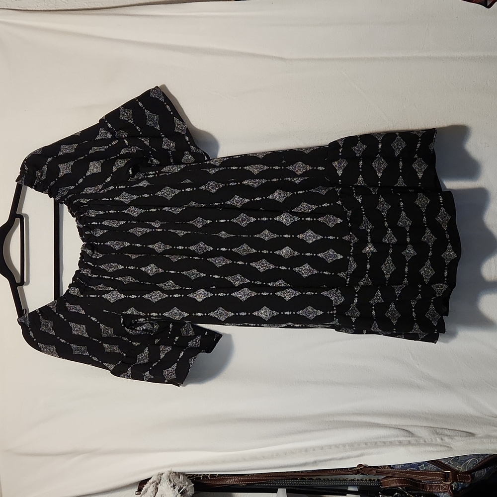 Black and white, peasant style Bobeau dress